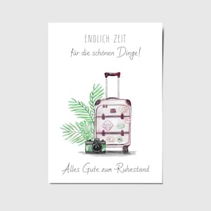 Karte Ruhestand, Rente, Abschiedsgeschenk