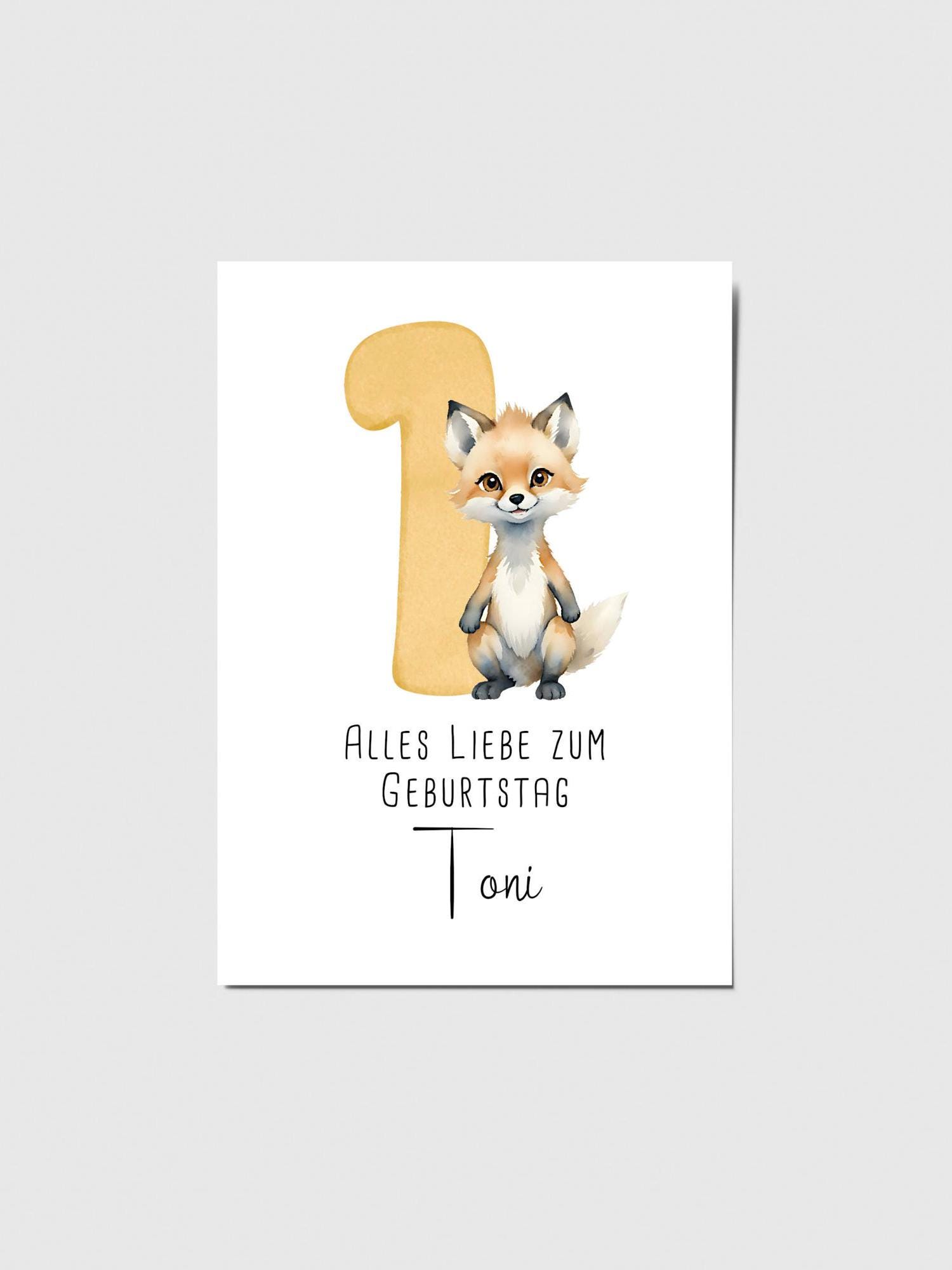 Wee Blue Coo Geburtstagskarte – Süßer Fuchs Mit Partyhut Für Kindergeburtstag