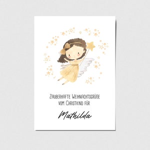 Karte Weihnachten Christkind mit Name individuell personalisierbar