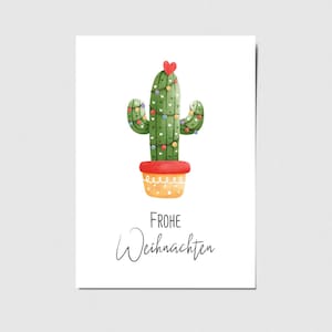 Karte Weihnachten mit Kaktus