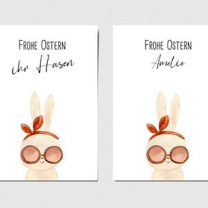 Karte Ostern, Osterhase, Frohe Ostern ihr Hasen