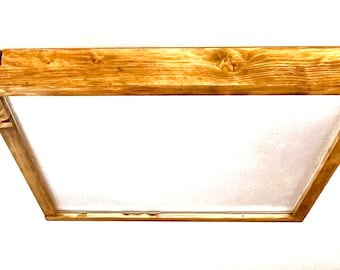 Holzlampe für LED-Panel