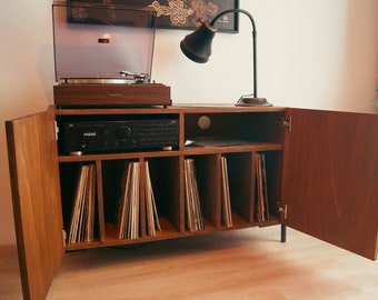 Record player Sideboard &#39;York 101&#39;. A Modern Vinyl LP storage cabinet.