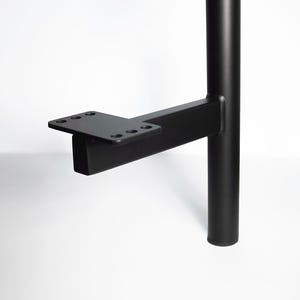 Set of 4 matte black floating furniture legs. 12 cm height. Screws included.