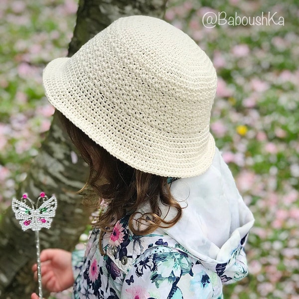 Chapeau bob raffiné adulte/enfant (Crochet pattern)