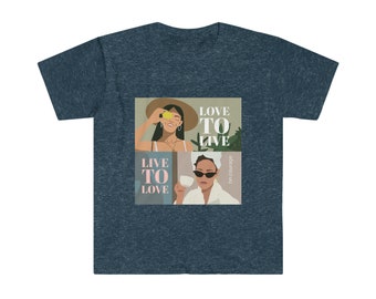 Älska att leva, lev för att älska - Mjuk T-shirt unisex