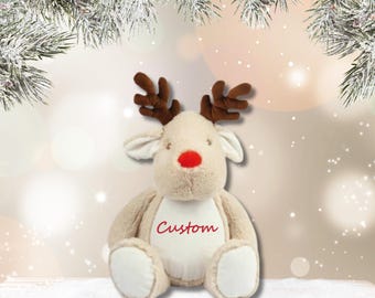 Custom Plush Toy, Personalized Decor, Soft Stuffed Animal, Gift for Kids, Embroidered Name