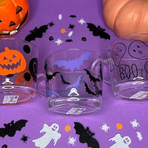 Einzigartige handdekorierte Herbst- und Halloween-Kaffeebecher, 360 mL Kapazität, verre
