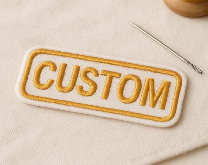 Featured listing image: Custom Patch: Personalized Embroidered Iron-On Design from 5 up to 50 cm