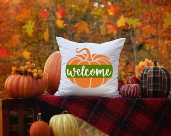 Herbstliche Halloween Dekokissenbezüge | 40x40 cm Baumwolle | Kürbiszauber & Gruselspaß!
