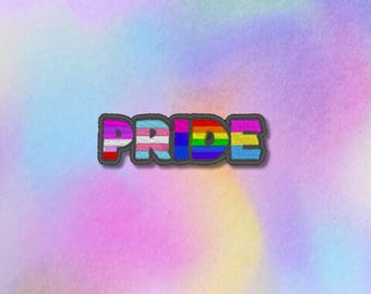 Pride Patch – Bestickter LGBTQ+ Aufnäher mit Flaggen-Lettern