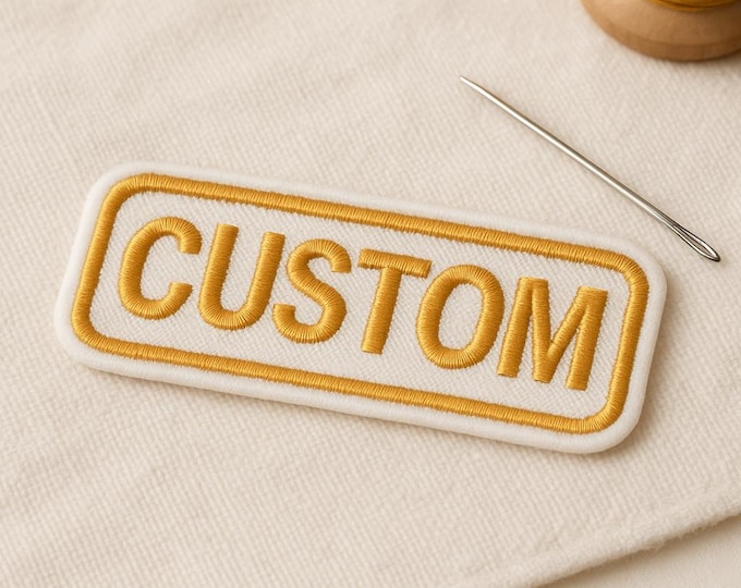 Featured listing image: Custom Patch: Personalized Embroidered Iron-On Design from 5 up to 50 cm