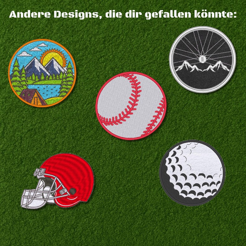 Sport Patch, embroidered football/soccer ball applique, iron or sew-on sports badge