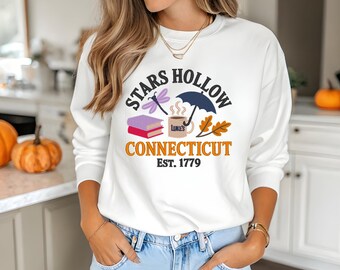 Stars Hollow Connecticut Sweatshirt | Gilmore Girls Pullover | Cozy Fall Sweater | Herbst Sweater mit Stars Hollow Motiv