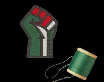 Bestickter Aufnäher – Palästina Faust – 7 cm – Widerstand & Solidarität