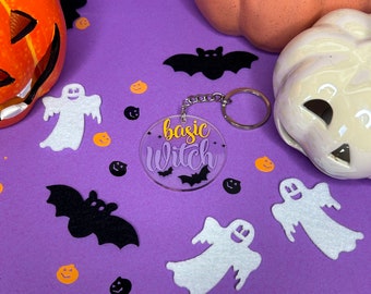 Spooky Halloween Acryl Schlüsselanhänger | 2.5 cm | Süße Kürbisse, Gruselige Geister & mehr!