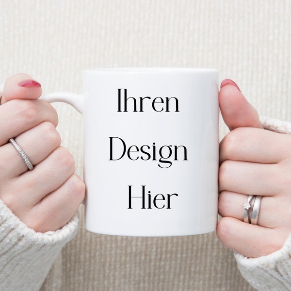 Custom Keramik-Tasse | Personalisiertes Design | Spülmaschinenfest | Individuelle Motiv | Hohe Qualität | Sublimiert