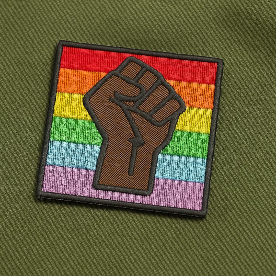 Rainbow Fist Patch: Embroidered Pride LGBTQ+ | 6cm - Etsy