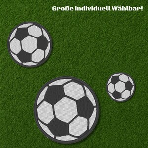 Sport Patch, embroidered football/soccer ball applique, iron or sew-on sports badge