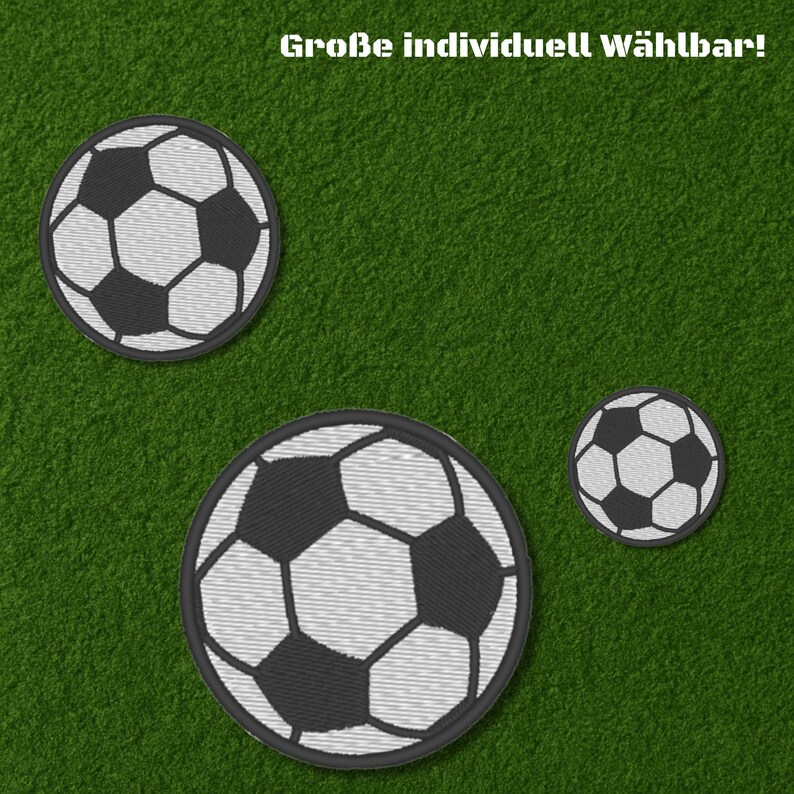 Sport Patch, embroidered football/soccer ball applique, iron or sew-on sports badge