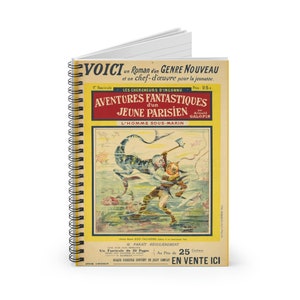 Aventures Fantastiques Spiral Notebook - Ruled Line Steampunk/Deep Sea Diver/Literary/Science Fiction/Vintage/School/Student/Art