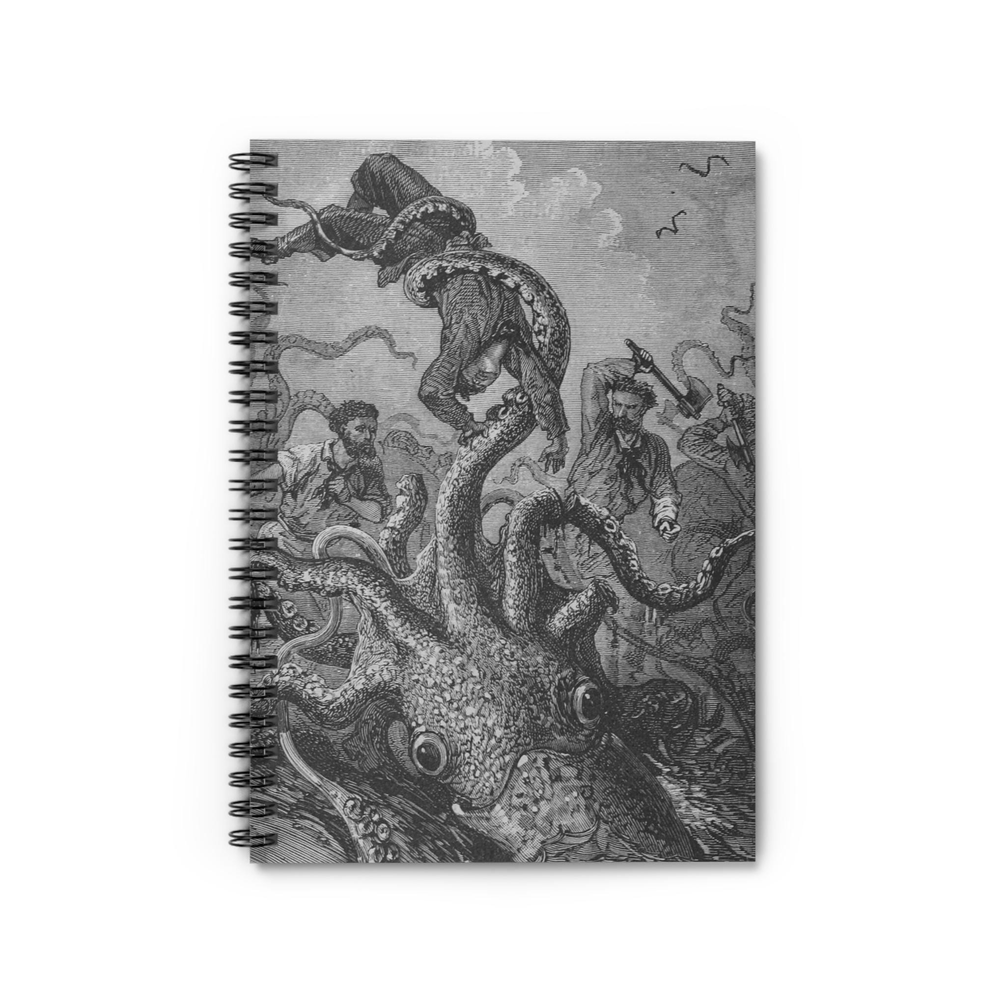 Giant Squid Attack the Nautilus Spiral Notebook Jules Verne/sci-fi ...