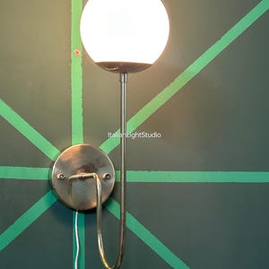 Plug-in wall sconce - 1 light globe wall sconce