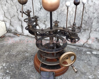 Orrey Solar System-Antique Tellurian Orrery-Mechanical Solar System-Astronomy gifts