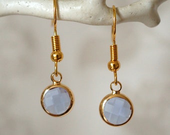 June Birthstone Earrings, Quirky cool family birthstone fashion jewellery drop earrings for women