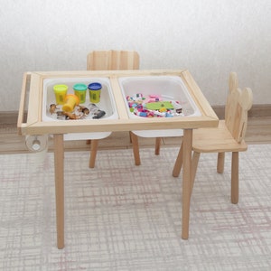 Wooden Toddler Table Set | Montessori Sensory Learning & Play Table