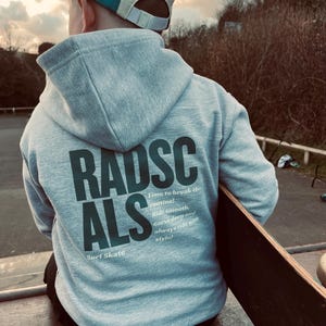Radscal hoodie, Toddler fashion, toddler hoodie, kids hoodie, cool kids, kids clothing, rad kids. Surf kids, surf hoodies, kids skate hoodie