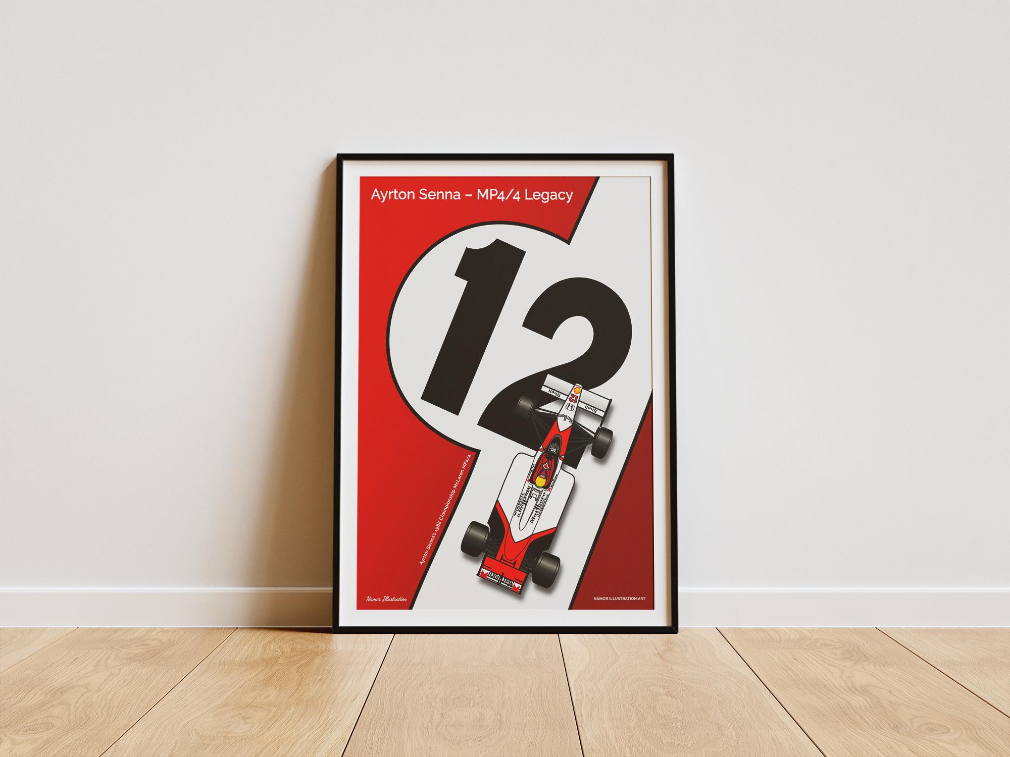 アイルトン・セナ MP4/4 ポスター | マクラーレン・ホンダ F1 1988