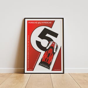 Porsche 963 LMDh Hypercar Poster #5 Poster – Le Mans Hypercar Art Print – Porsche Penske Motorsport Artwork – Modern Racing Wall Art Gift