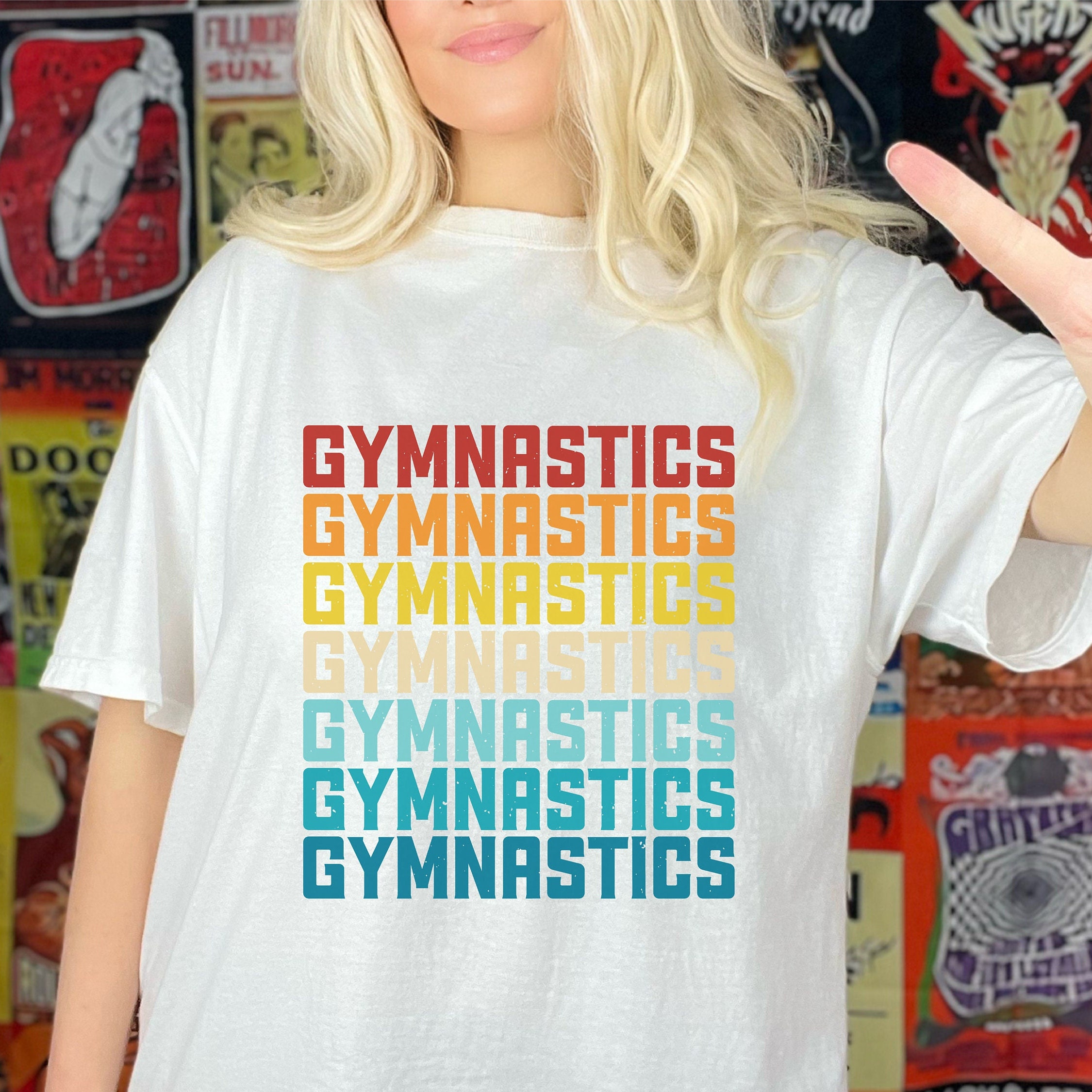 Gymnastics Retro Tshirt Gymnast Shirt Gymnastics Gift Etsy — free download
