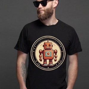 Robot Shirt, Mens Robot T-Shirt, Vintage Robot Shirt, Funny geek shirt, Robot Lover Gift, Engineer Shirt