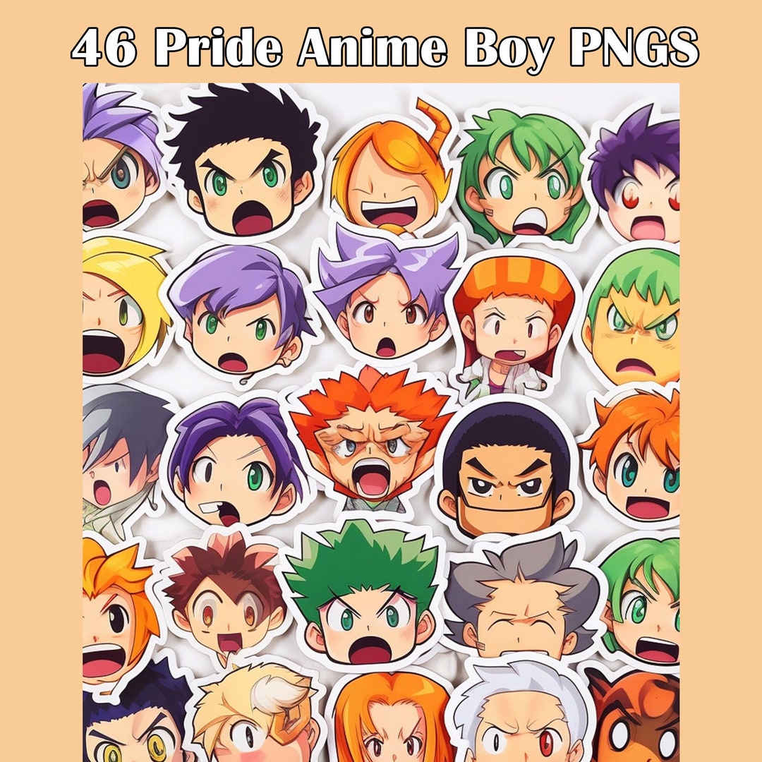 Anime PNG Anime Sticker PNG Pack Anime Sticker Set Anime Etsy