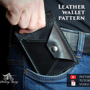 Patrón de billetera de cuero - Patrón de clip de dinero en PDF - Patrón de cuero en PDF - Patrón de billetera para hombre en PDF - Patrón de letras de billetera de cuero