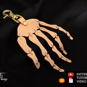 Leather halloween toy pattern - leather pattern pdf - leather key chain pattern - leather diy - download pdf
