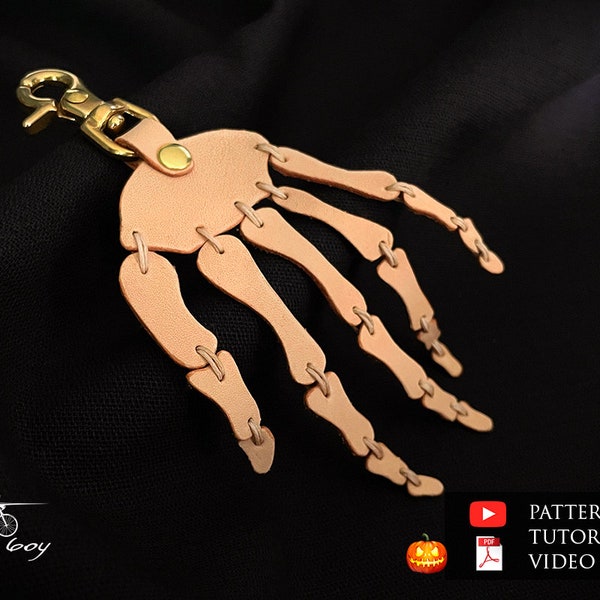 Leather halloween toy pattern pdf - leather pattern pdf - leather key chain pattern - leather diy - download pdf