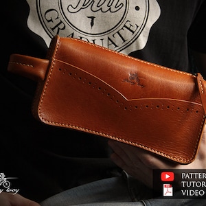 Schnittmuster für eine Lederclutch – Schnittmuster für eine Lederclutch mit Reißverschluss (PDF) – Leder-PDF – Ledervorlage – Schnittmuster für eine Lederclutch mit Essesser-Funktion (PDF)