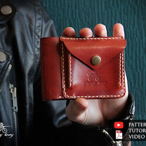 Patrón billetera cuero - patrón billetera cuero - patrón bolso cuero - plantilla cuero - patrones cuero