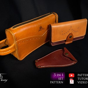 Patrón clutch de cuero - patrón clutch de cuero pdf - patrones billetera larga de cuero - patrón porta llaves - patrón estuche llave