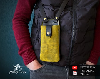 Padrão de bolsa de couro para celular - padrão de bolsa de telefone de couro pdf - padrão de suporte de telefone de couro - padrão de coldre de telefone pdf - couro pdf