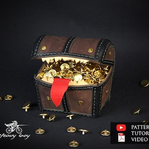 leather halloween chest pattern - leather chest pattern pdf - leather pattern - leather mimic chest pattern - leather pumpkin pattern