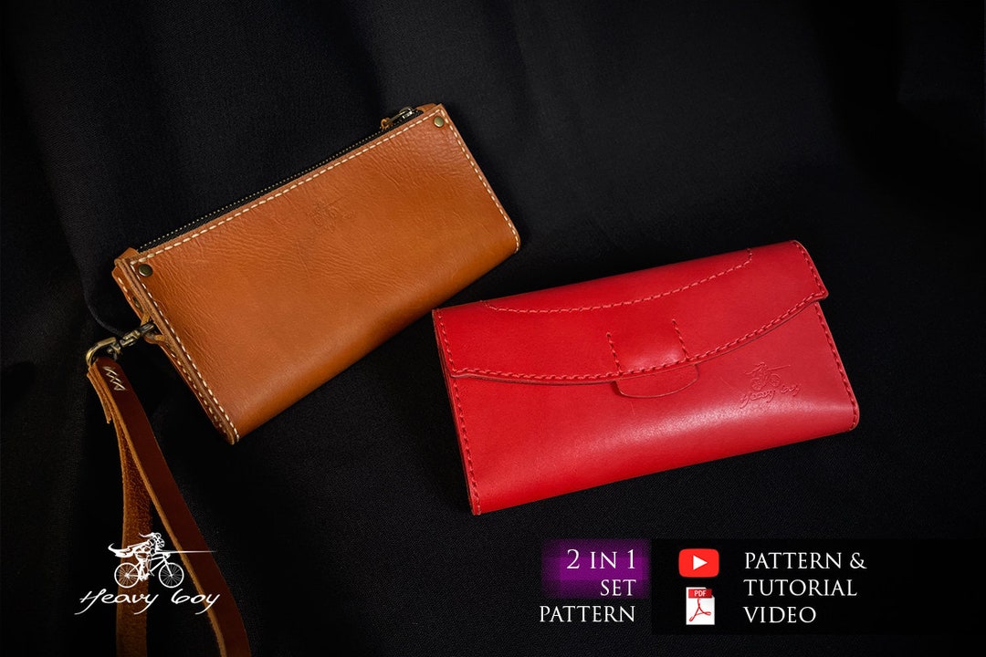 Leather Clutch Pattern PDF Leather Wallet Pattern Leather Etsy