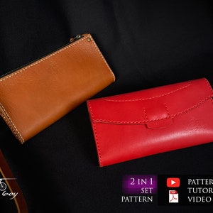 Patrón clutch cuero - Patrón billetera cuero - plantilla cuero - patrón billetera cuero mujer - patrón clutch mujer cuero