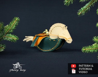 Leder-Schlüsselanhänger-Schnittmuster – PDF-Anleitung für ein Weihnachtsspielzeug aus Leder – Leder-Schnittmuster – Leder-PDF-Schnittmuster – Leder-Vorlage – Schnittmuster für einen Lederanhänger