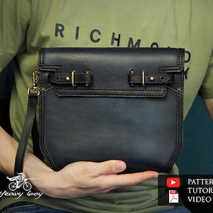 Leather clutch pattern - Leather wallet pattern pdf - leather clutch bag pattern pdf - leather template pdf - Clutch Rubius