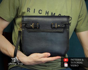 Leather clutch pattern - Leather wallet pattern pdf - leather clutch bag pattern pdf - leather template pdf - Clutch Rubius