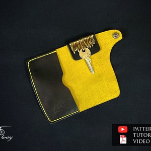 Leather key holder pattern - leather key case pattern pdf - leather pattern pdf - leather template pdf - Leather DIY - Pdf Download